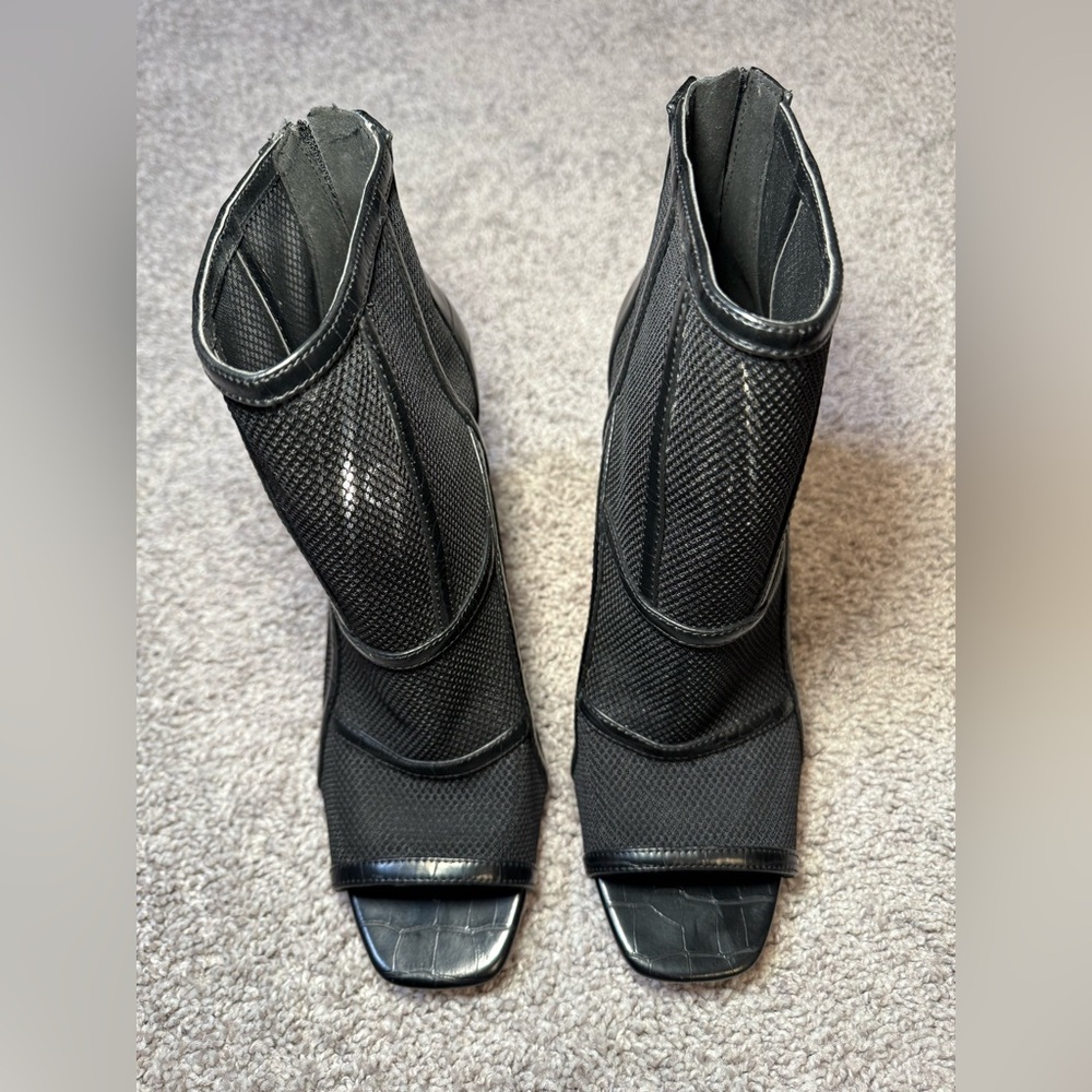 Jessica Simpson Black Peep-Toe Ankle Booties - Picture 2 of 15